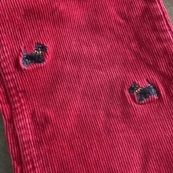 Ralph Lauren Corduroy Red Embroidered Pants Size 6X - Picture 2 of 7